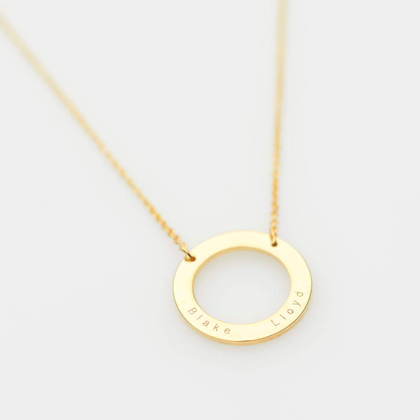 9ct Personalised Gold Ring Necklace