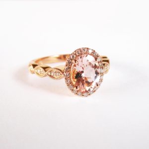 morganite and diamond engagement ring, proposal story