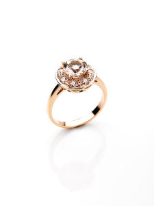 morganite and diamond engagement ring, south african jewellery designer