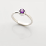 Amethyst stone set in a sterling silver band