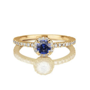 blue sapphire engagement ring