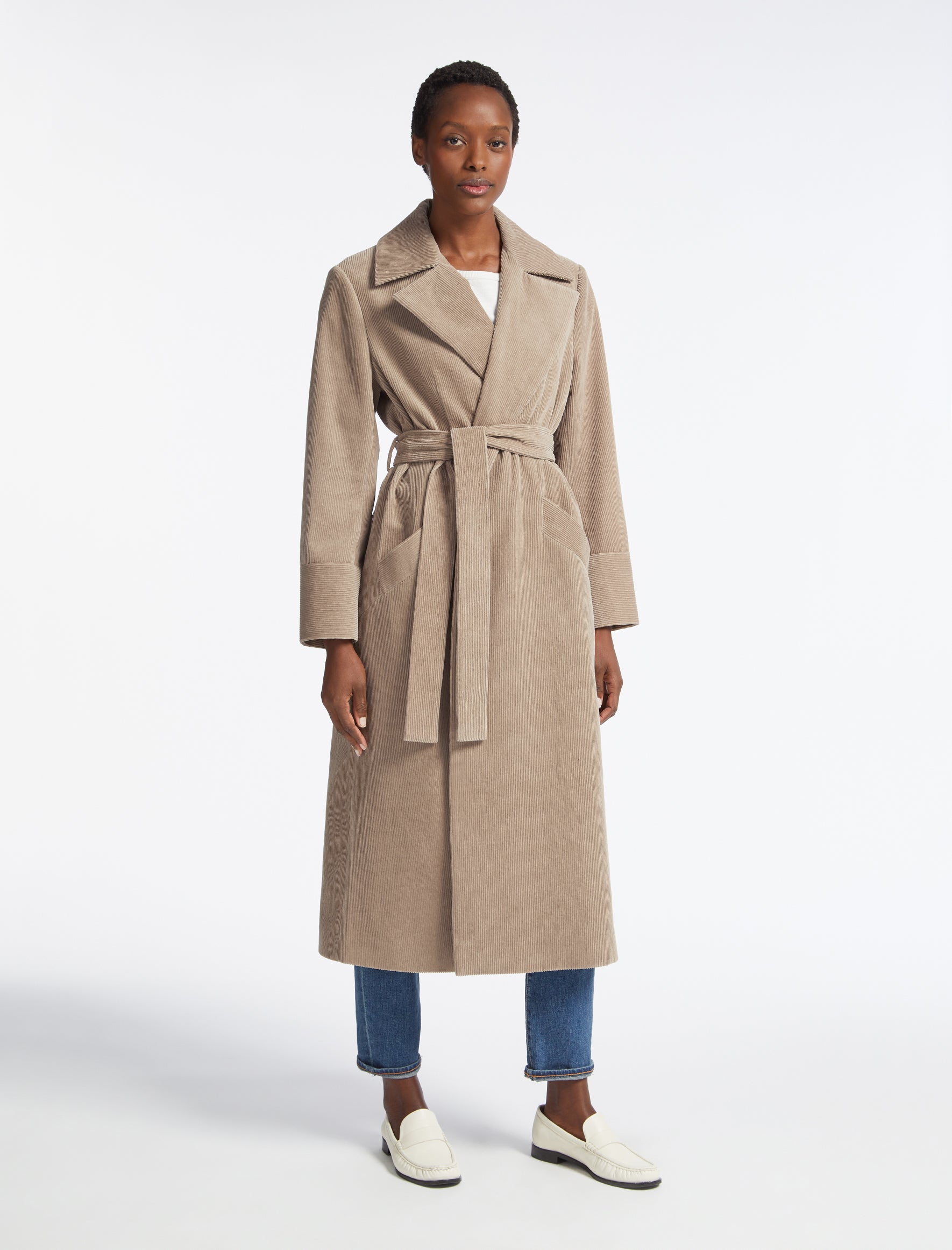 Cefinn Roxanne Corduroy Coat - Taupe