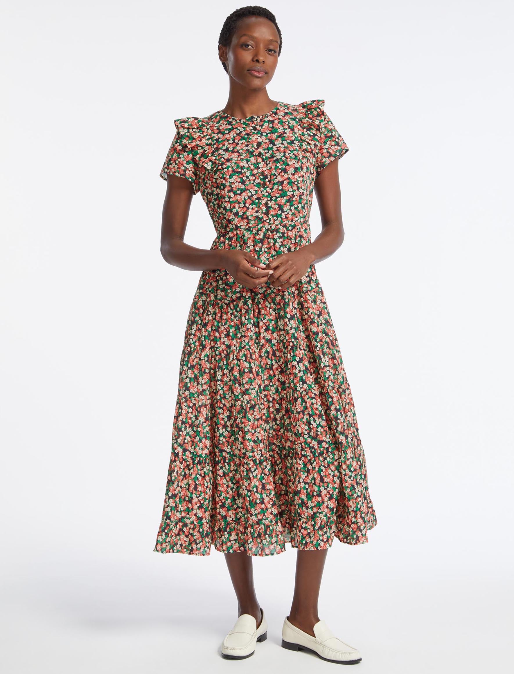 Cefinn Sawyer Cotton Maxi Dress - Pink Blossom Print