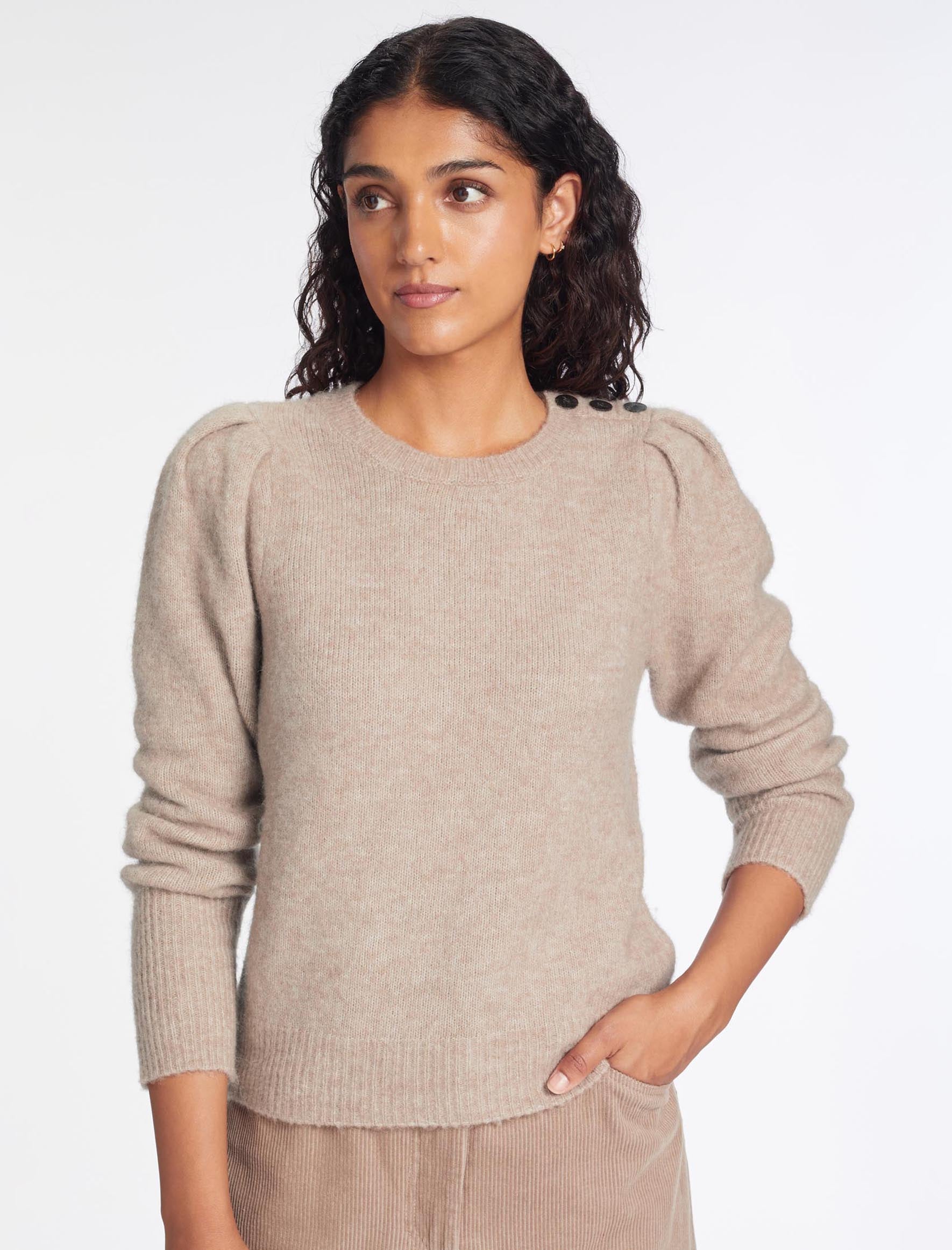 Cefinn Joss Alpaca Jumper - Taupe