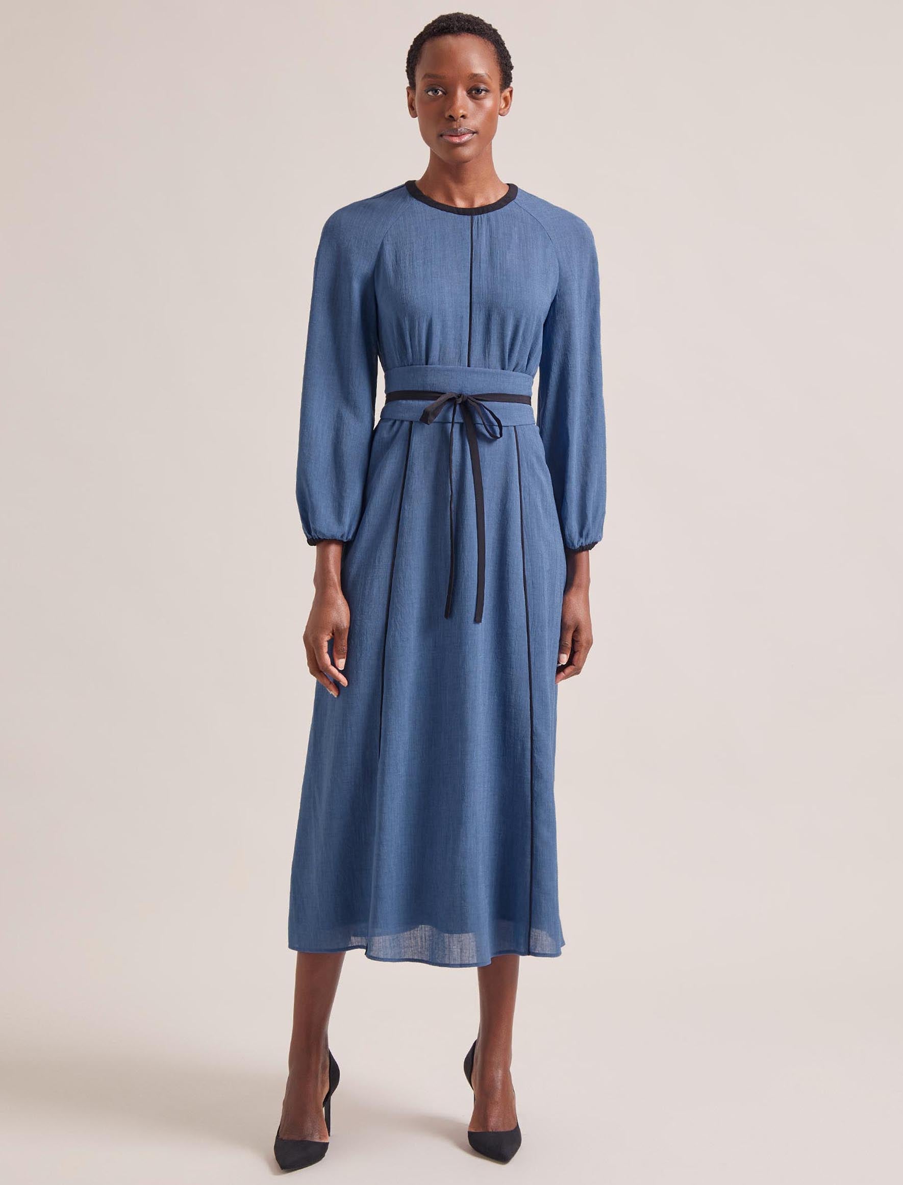 Cefinn Rosie Techni Voile Maxi Dress - Cornflower Blue