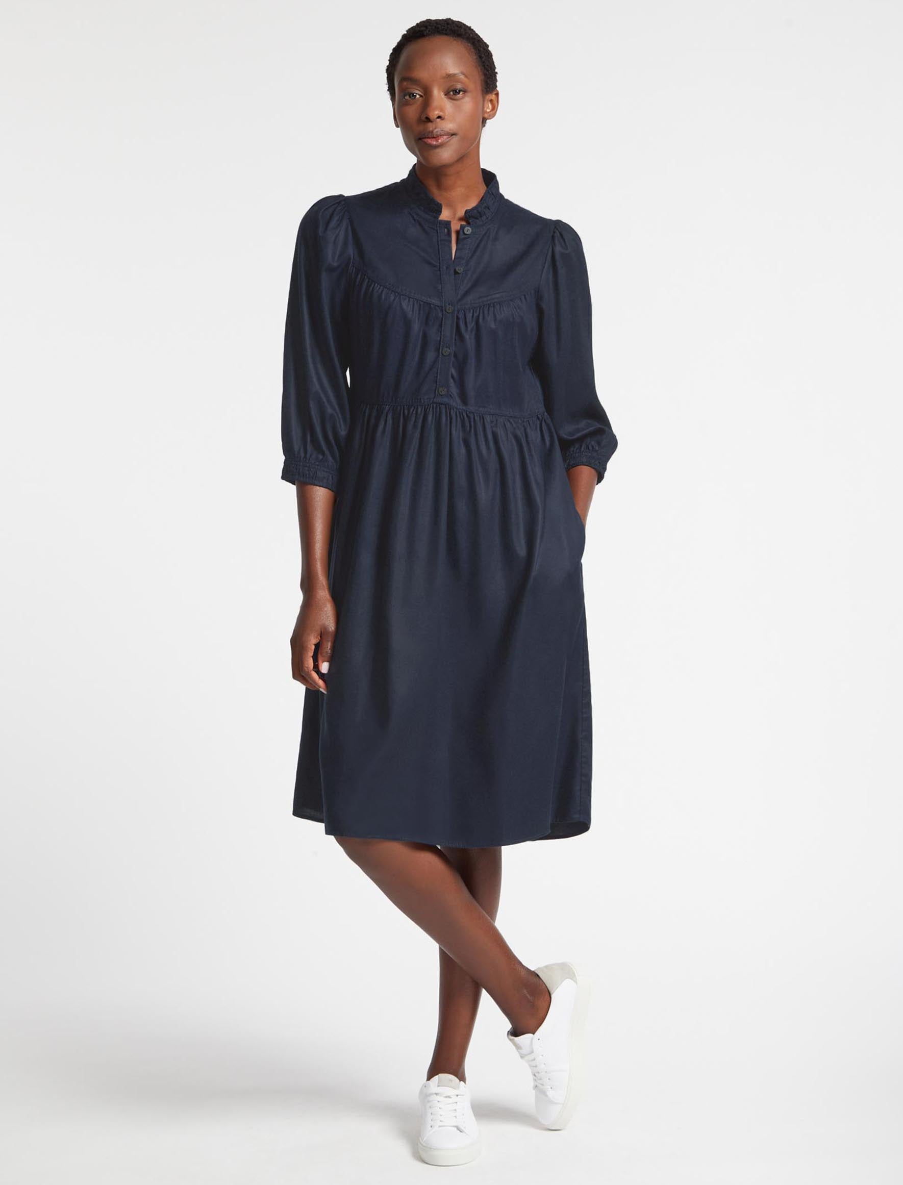 Cefinn Cleo Midi Dress - Navy