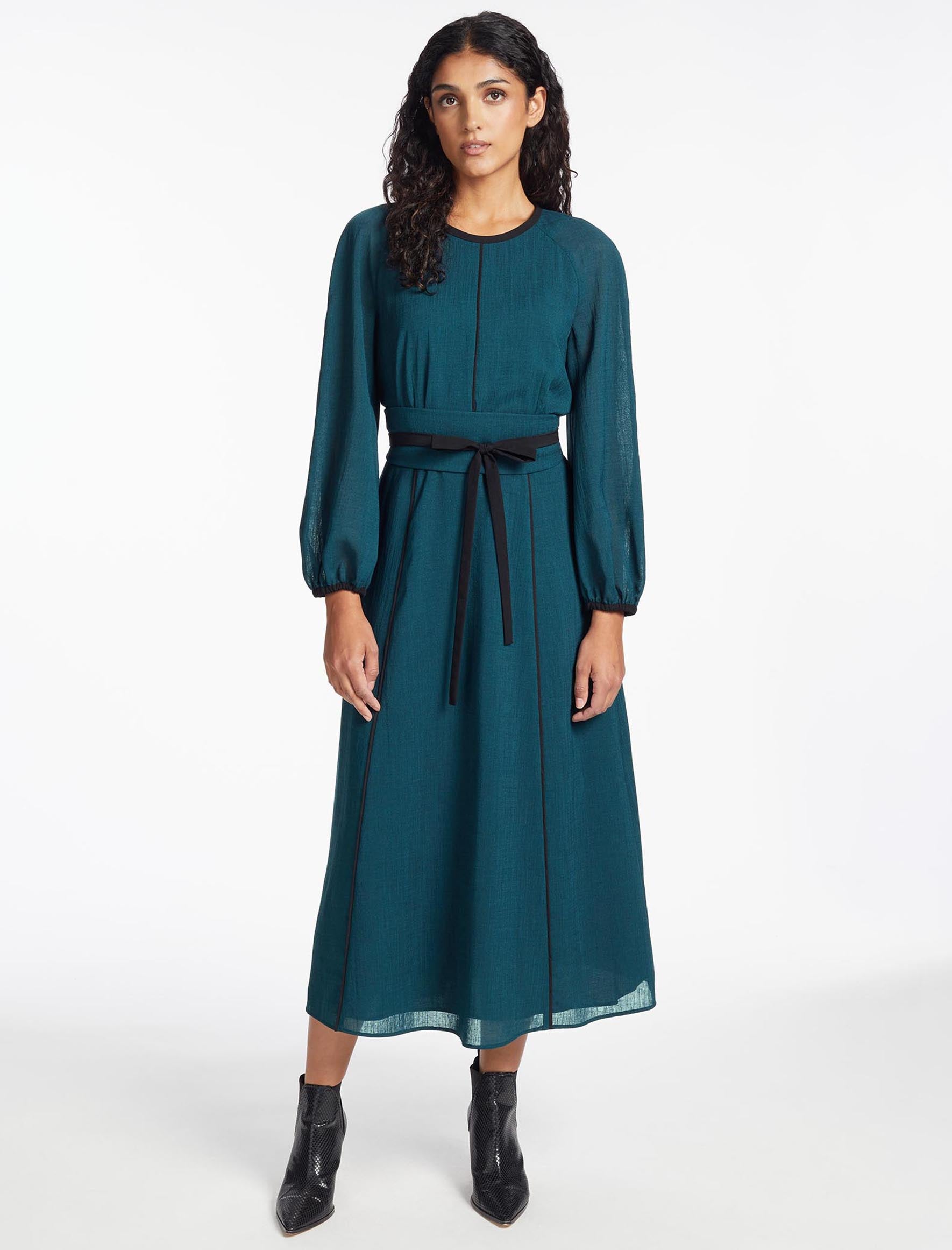 Cefinn Rosie Techni Voile Maxi Dress - Petrol