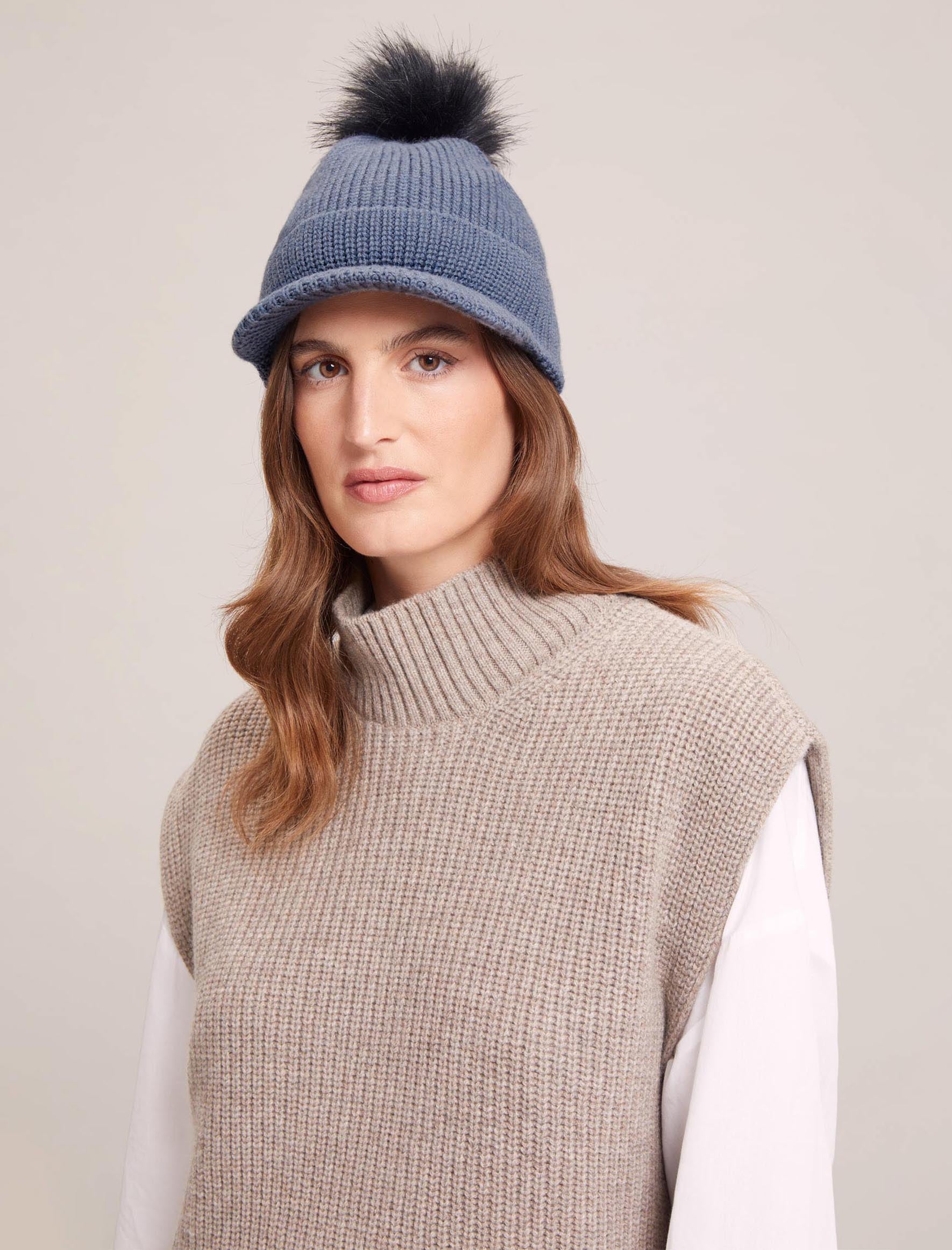 Cefinn Beata Wool Hat - Denim Blue