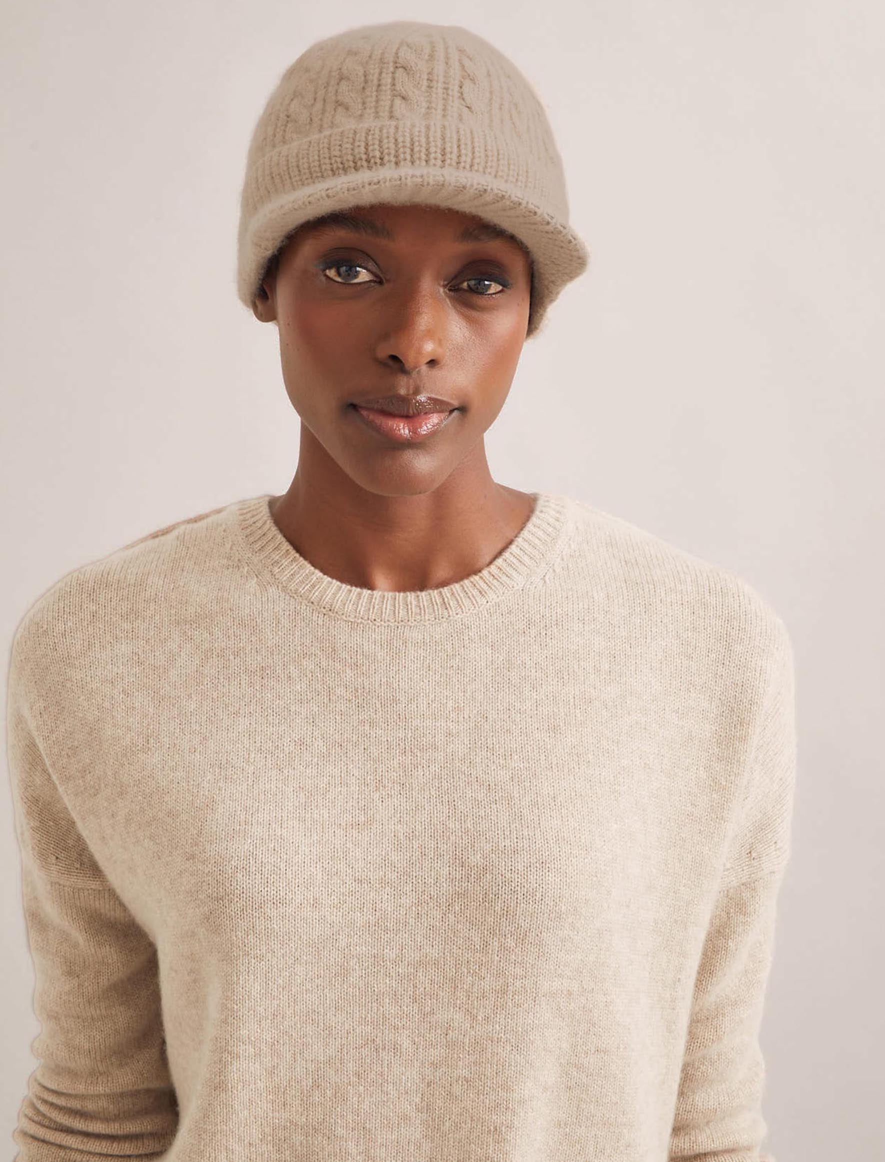 Cefinn Beata Cashmere Hat - Beige