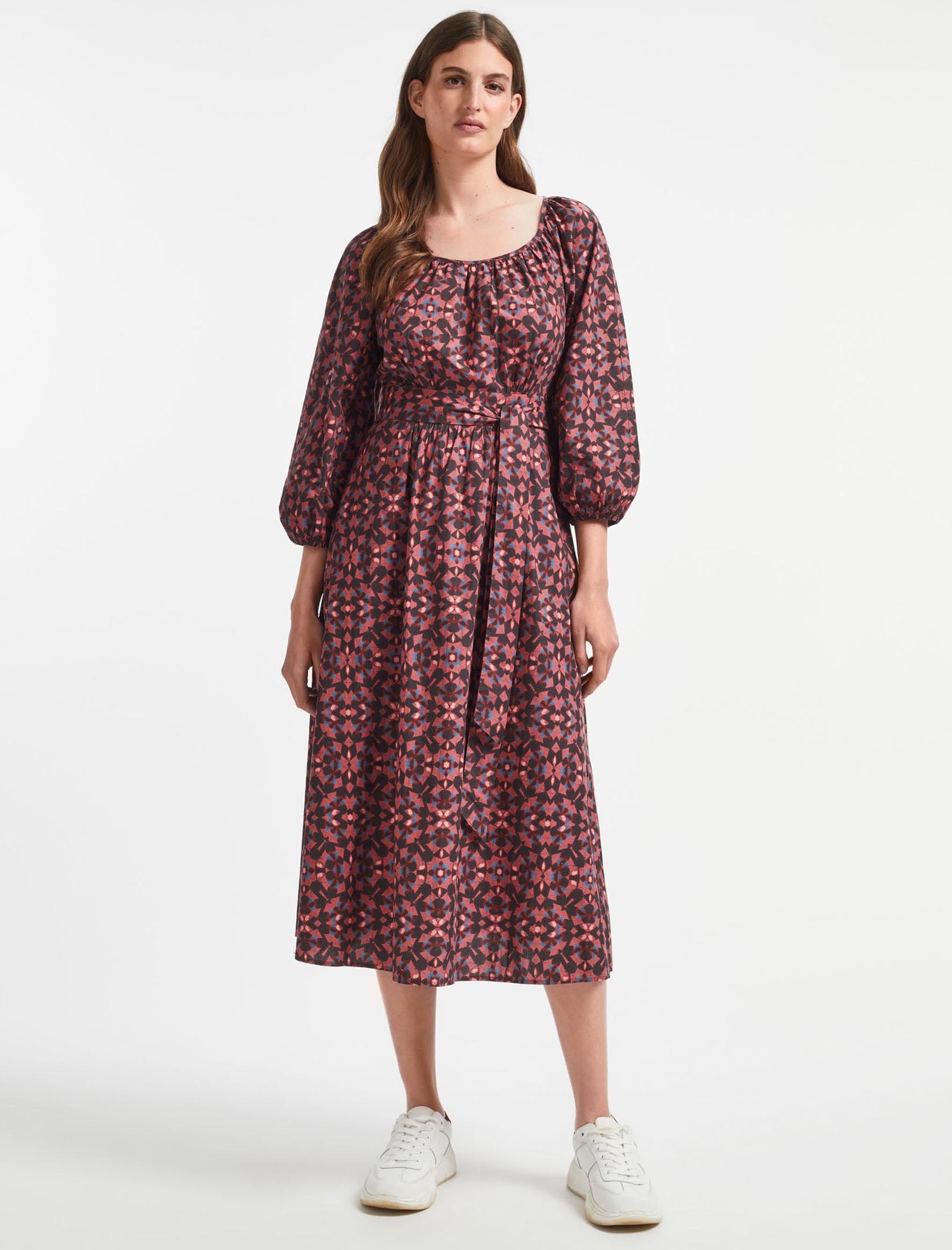 Cefinn Ingrid Organic Cotton Maxi Dress - Pink Shibori Print