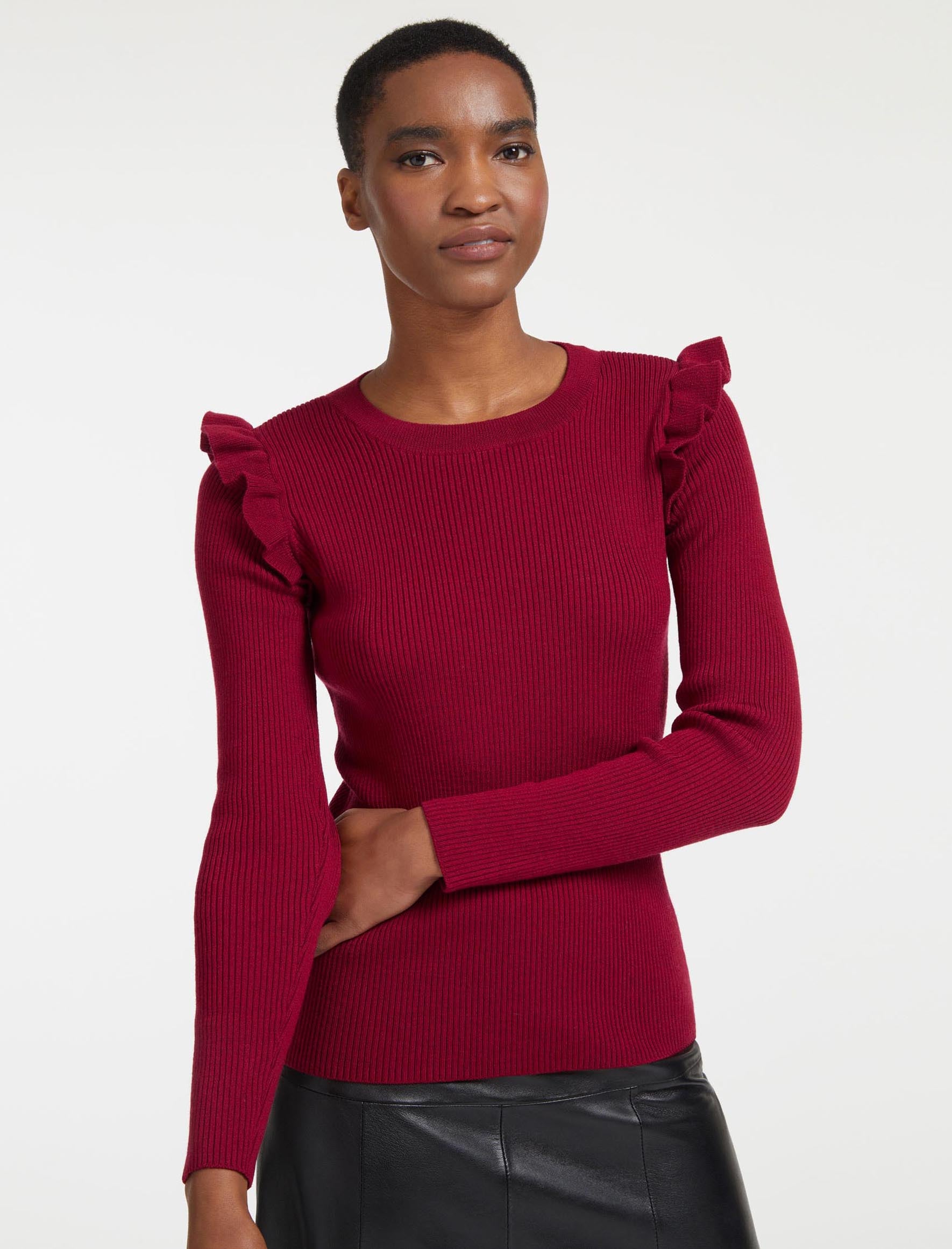 Cefinn Jessie Wool Jumper - Dark Red