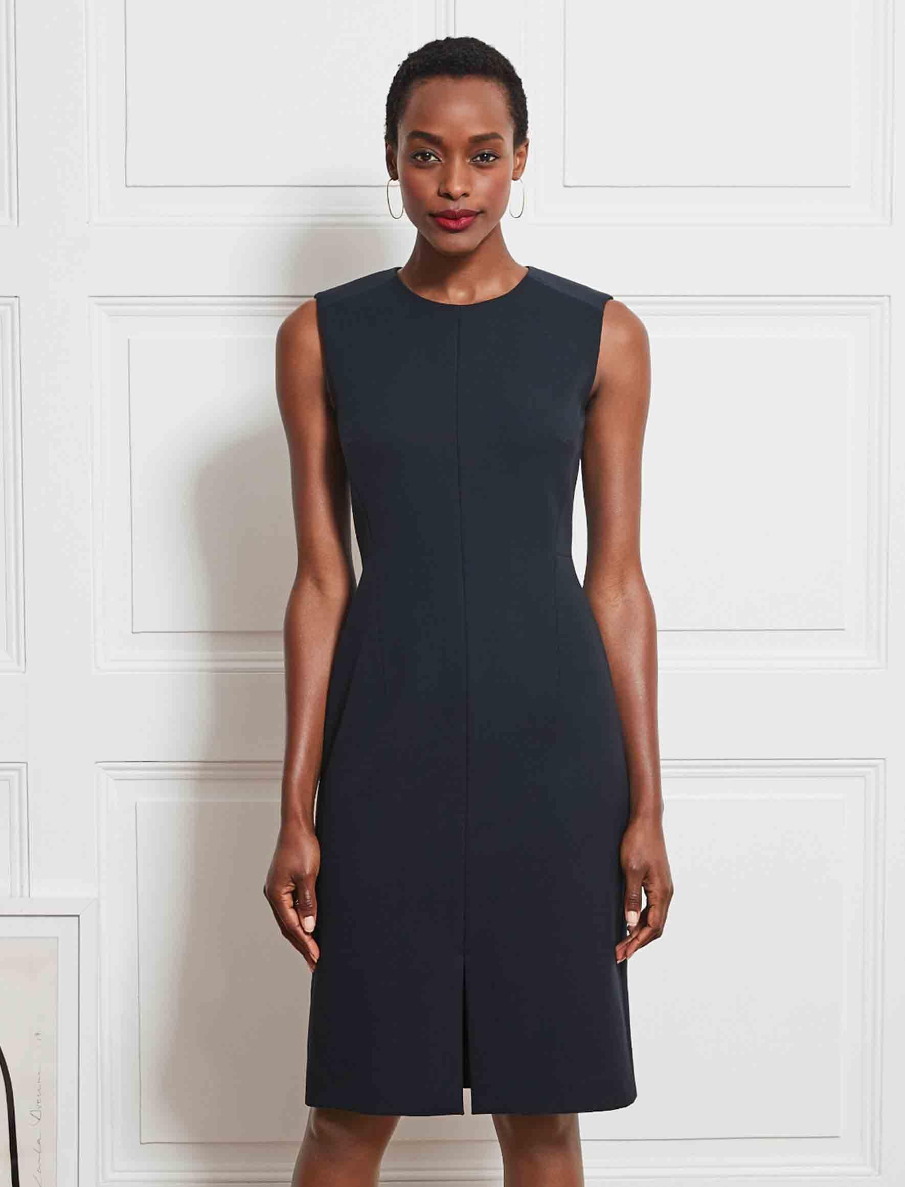 Cefinn Edie Contrast Panel Sleeveless Pencil Dress - Navy