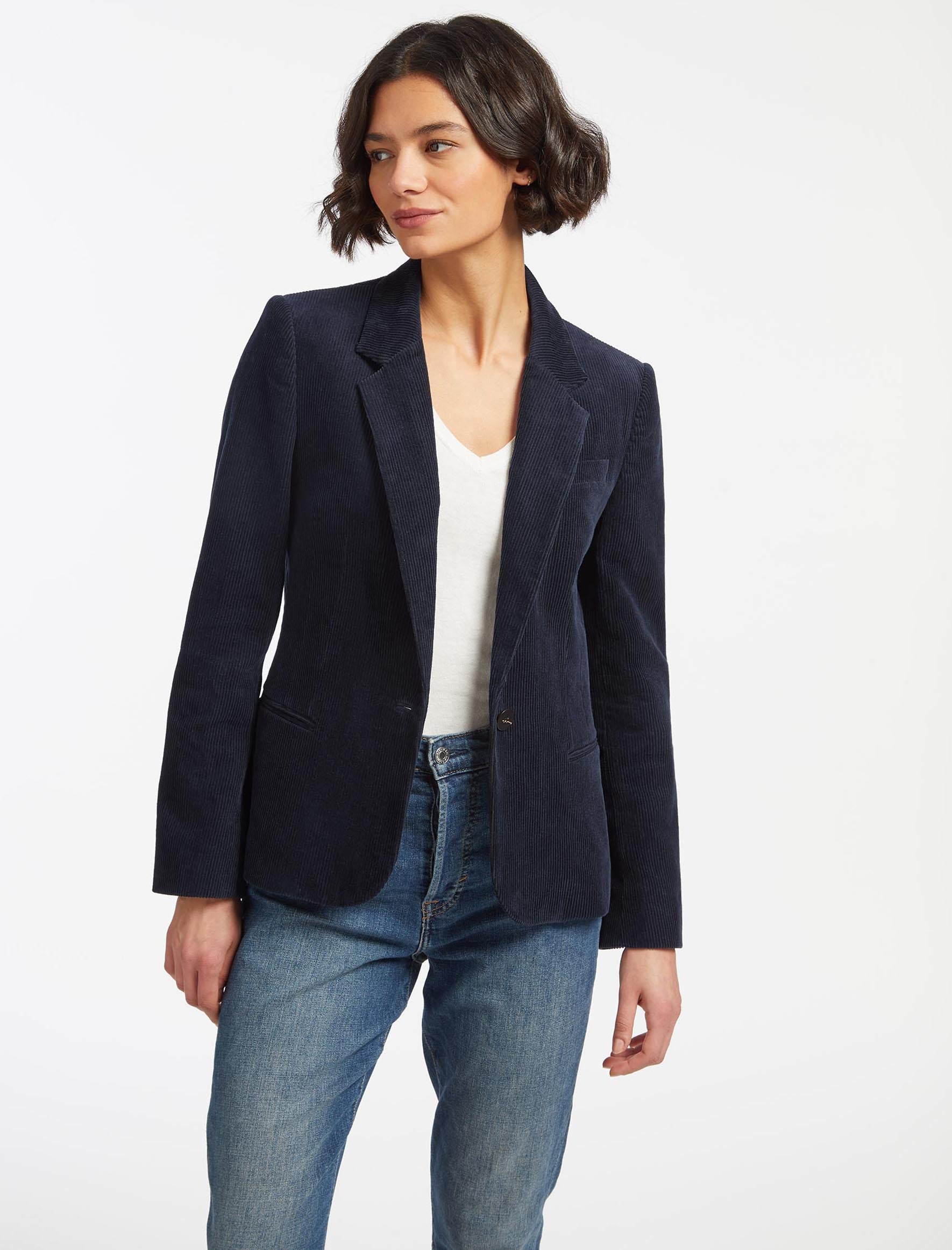 Cefinn Leo Corduroy Blazer - Navy