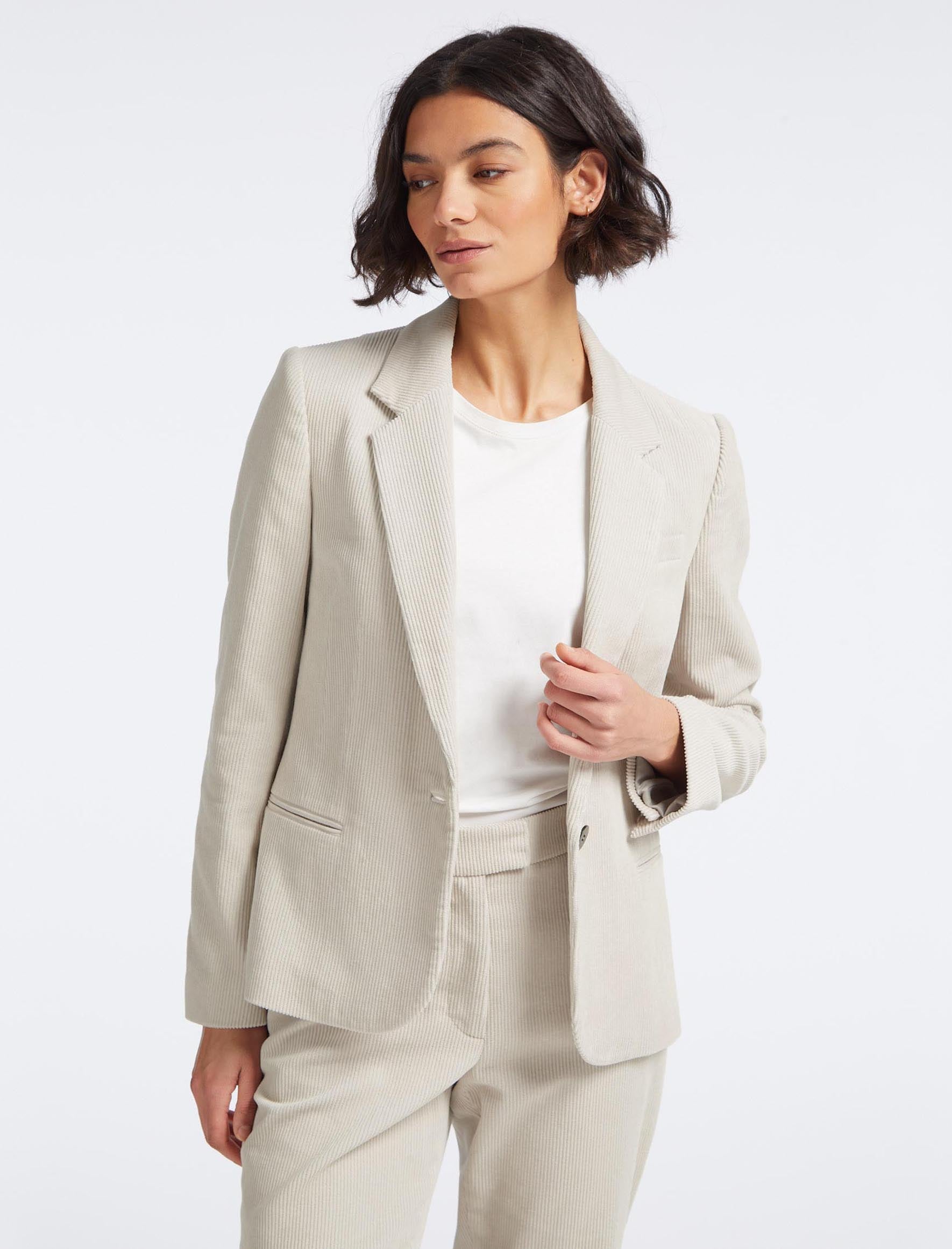 Cefinn Leo Corduroy Blazer - Stone