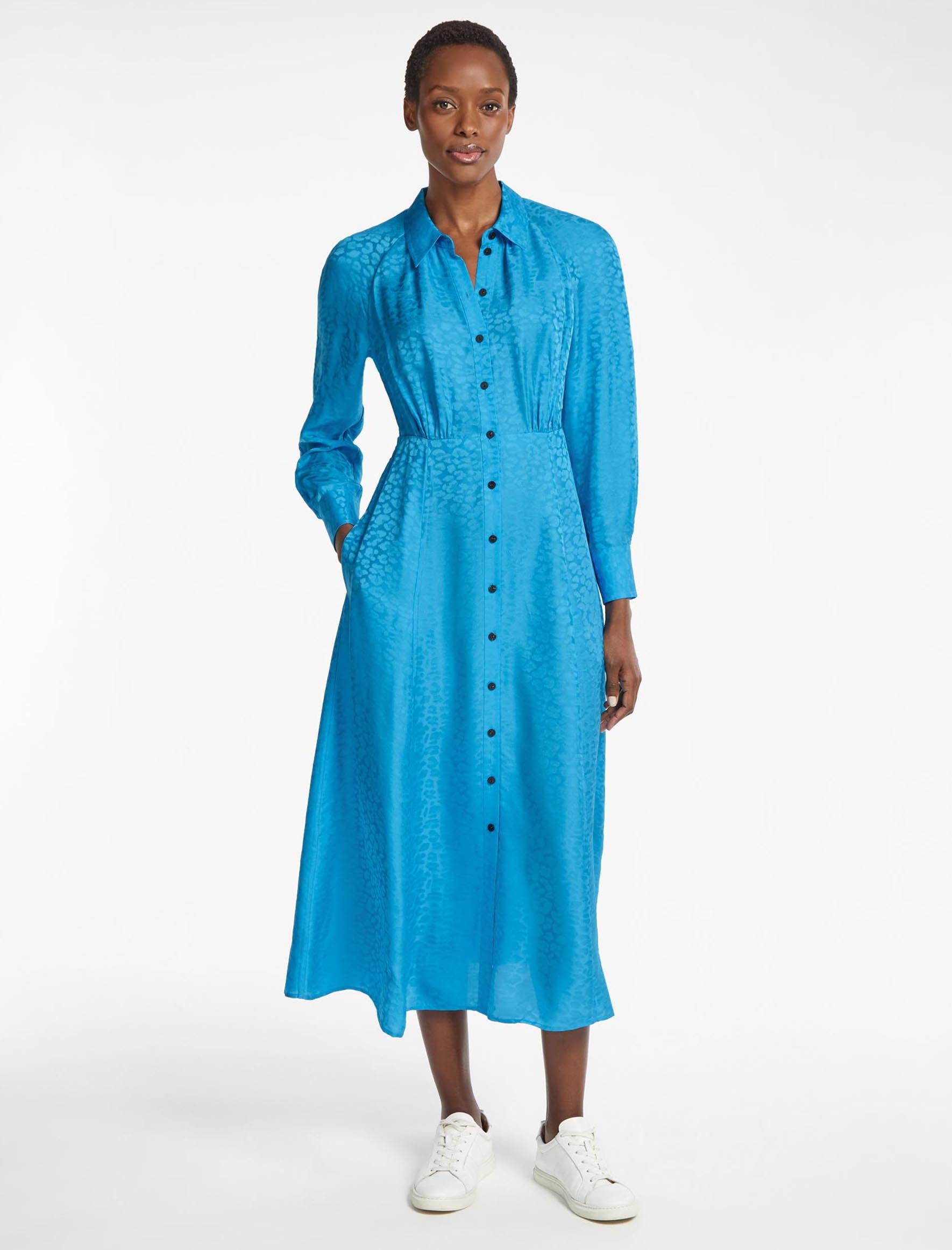 Cefinn Astrid Silk Blend Maxi Dress - Blue