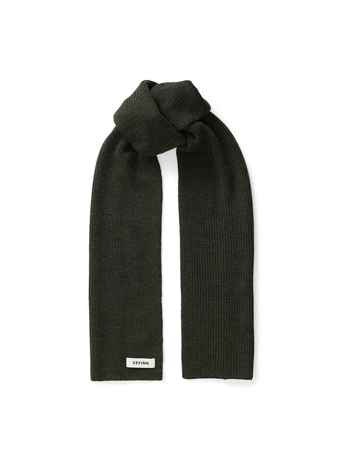 Cefinn Sylvie Wool Scarf - Dark Green