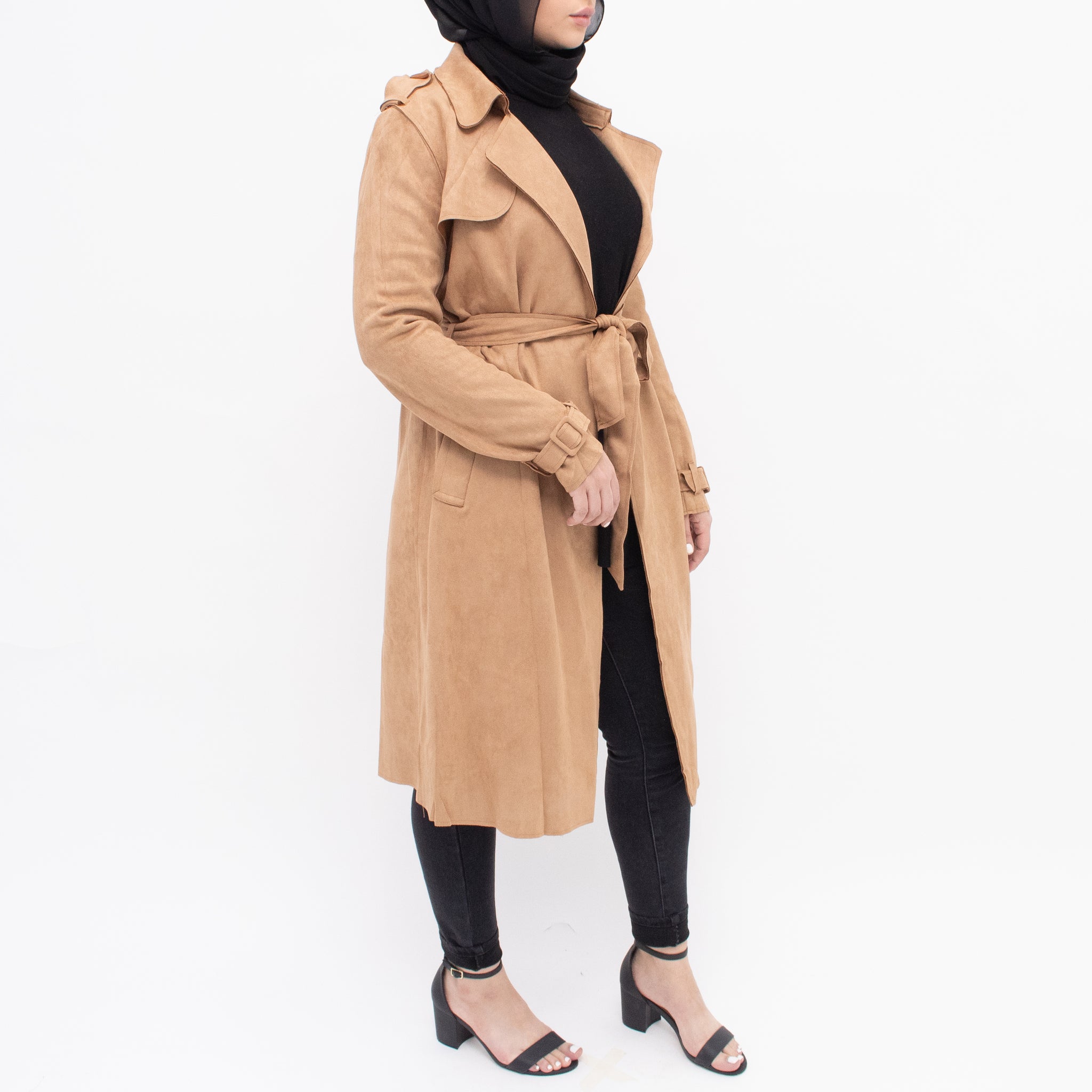 caramel wrap coat