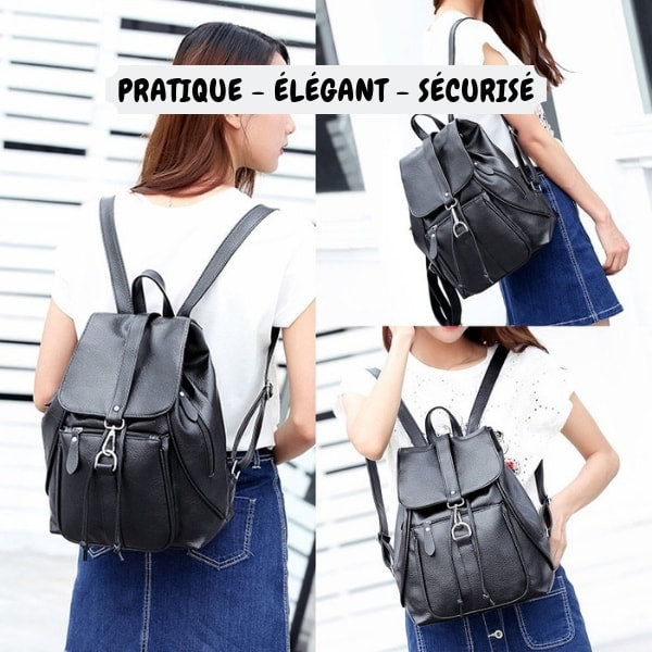 Sac à Dos Femme Tendance Chic Noir - Kalidan – hoxagone