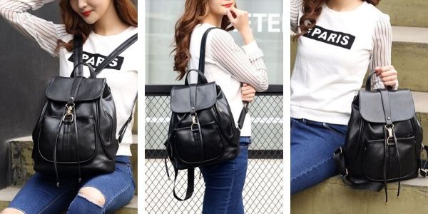 Sac à Dos Femme Tendance Chic Noir - Kalidan – hoxagone