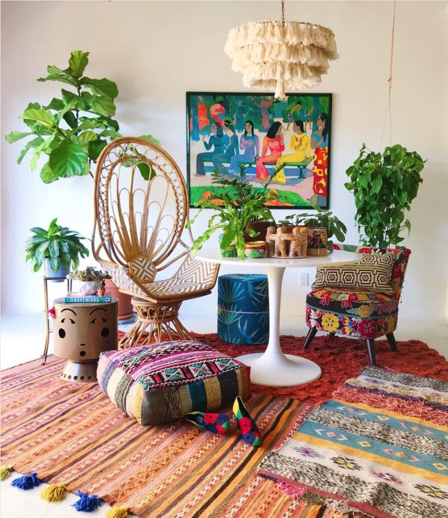 bohemian interiors handmade rugs