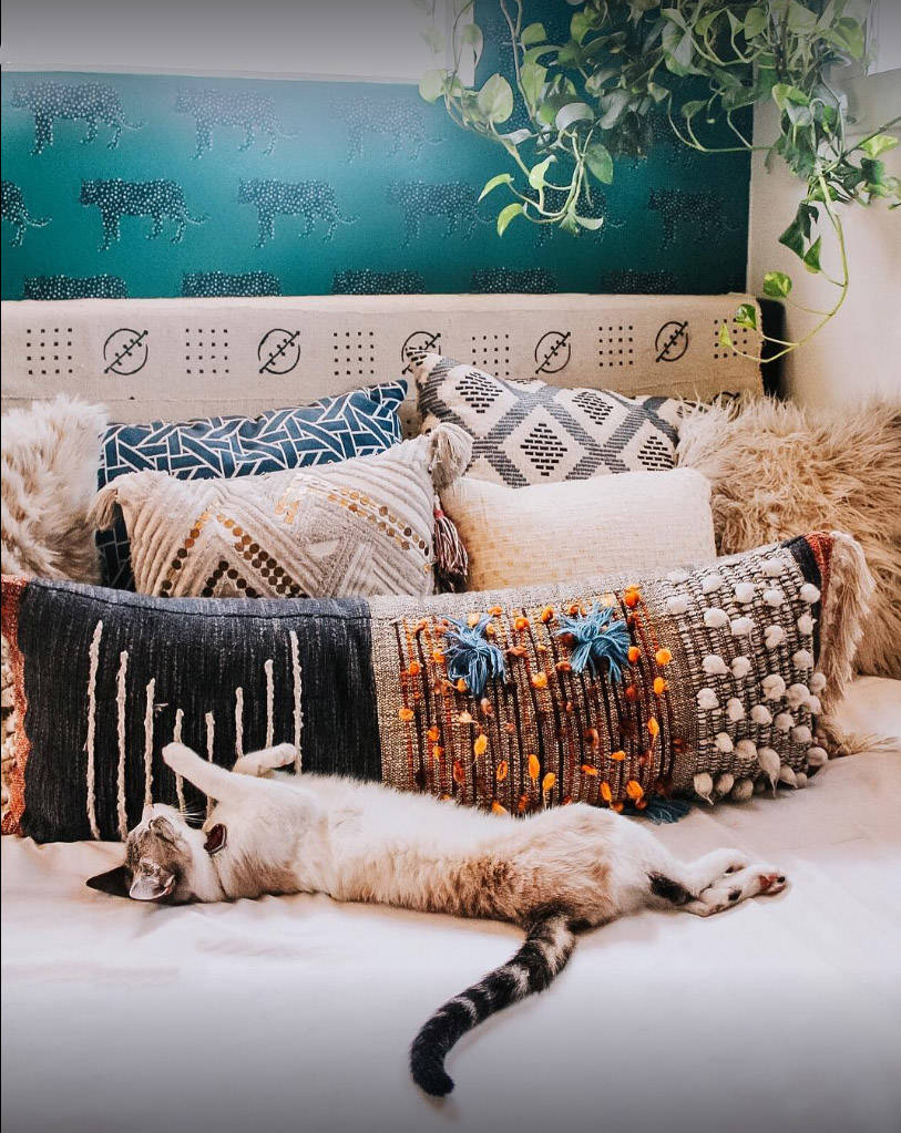 handmade artisanal patterned pillows 