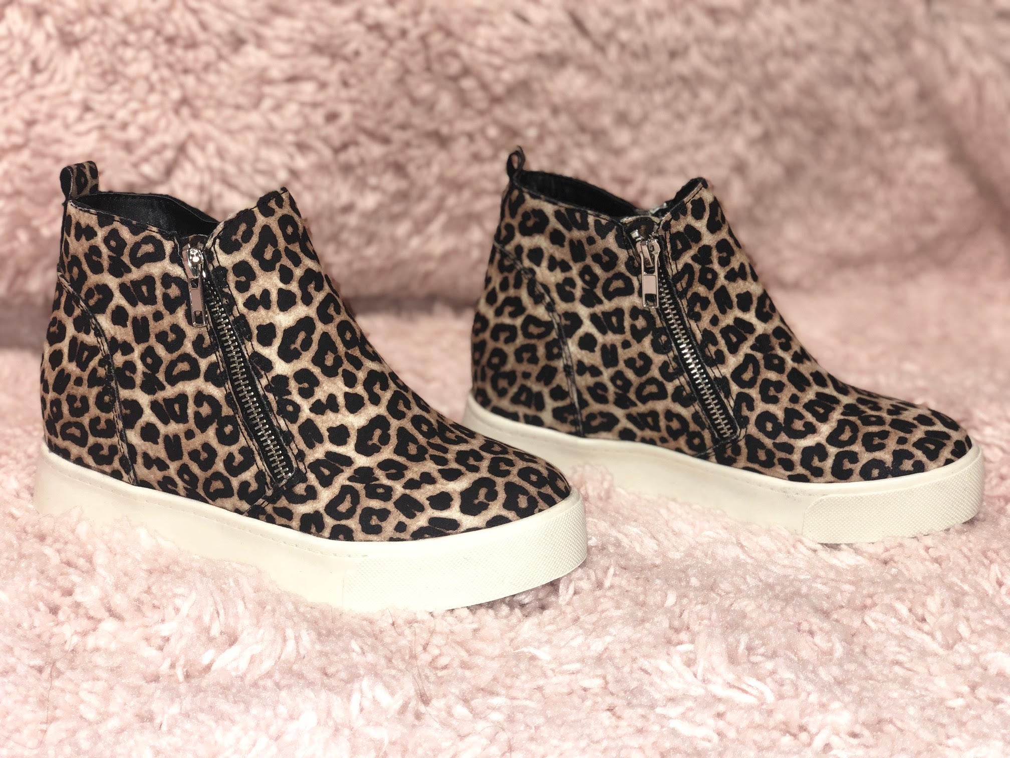 cheetah wedge sneakers