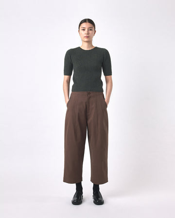 Tapered Pants with Pleats, PELAN V3.Y7.01, Navy