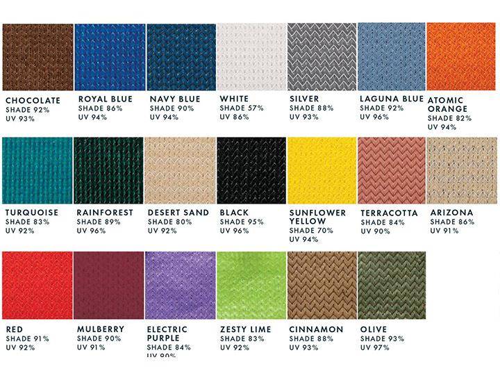Shade fabric colors