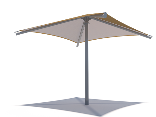 Commercial Shade Structures - Single Post Pyramid Shade