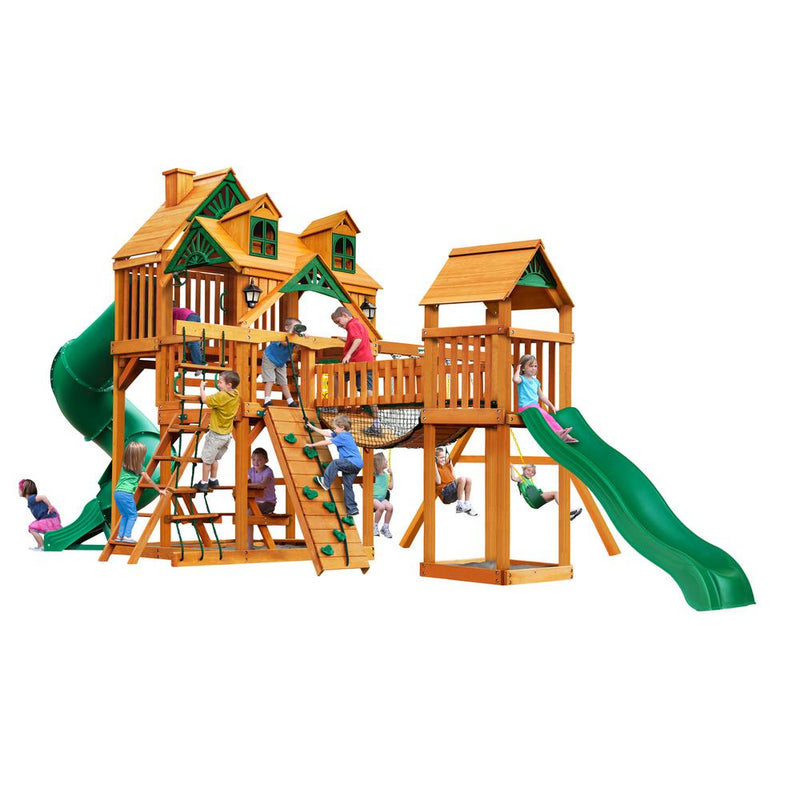 malibu wooden swing set