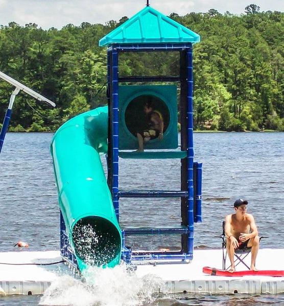 water slide for floating dock