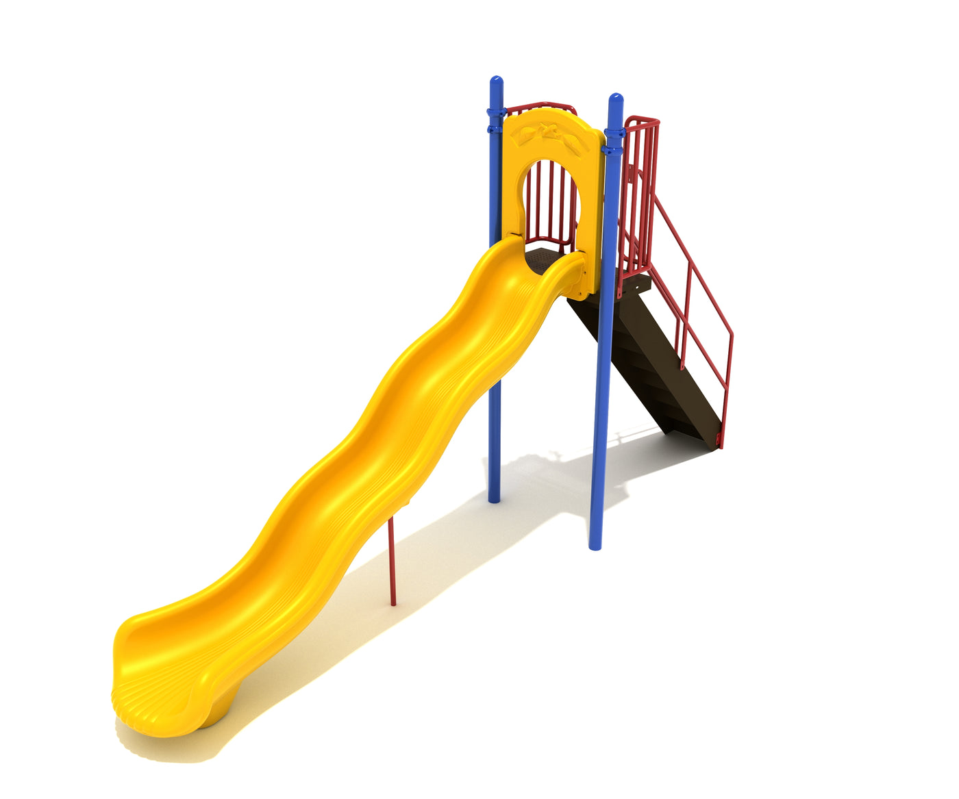 Straight Single Wave Slide 6 Foot Deck | WillyGoat Toys & Playgrounds