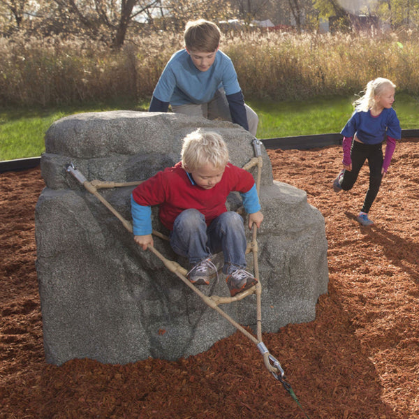 small playground climbing boulders in