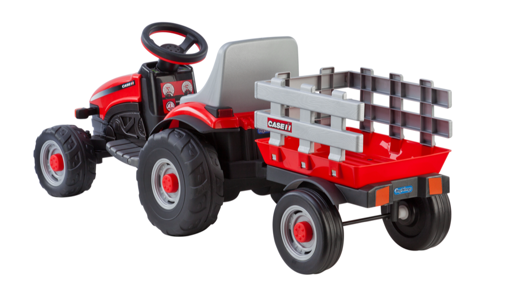 peg perego case ih tractor and trailer