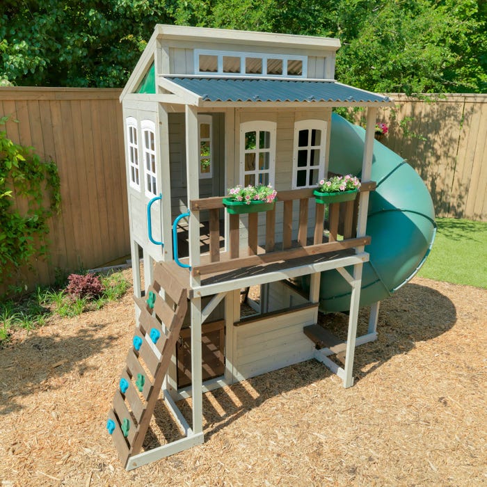 playhouse with slide