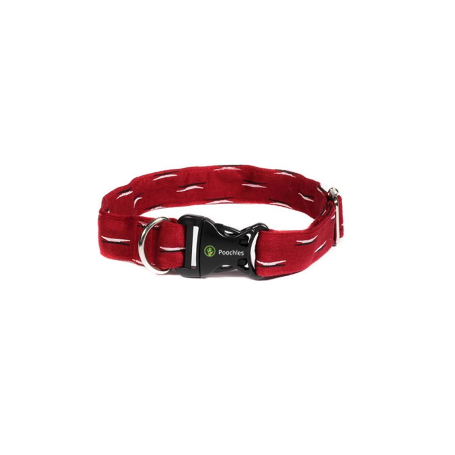 Poochles Red Adjustable Dog Collar With Trendy Design