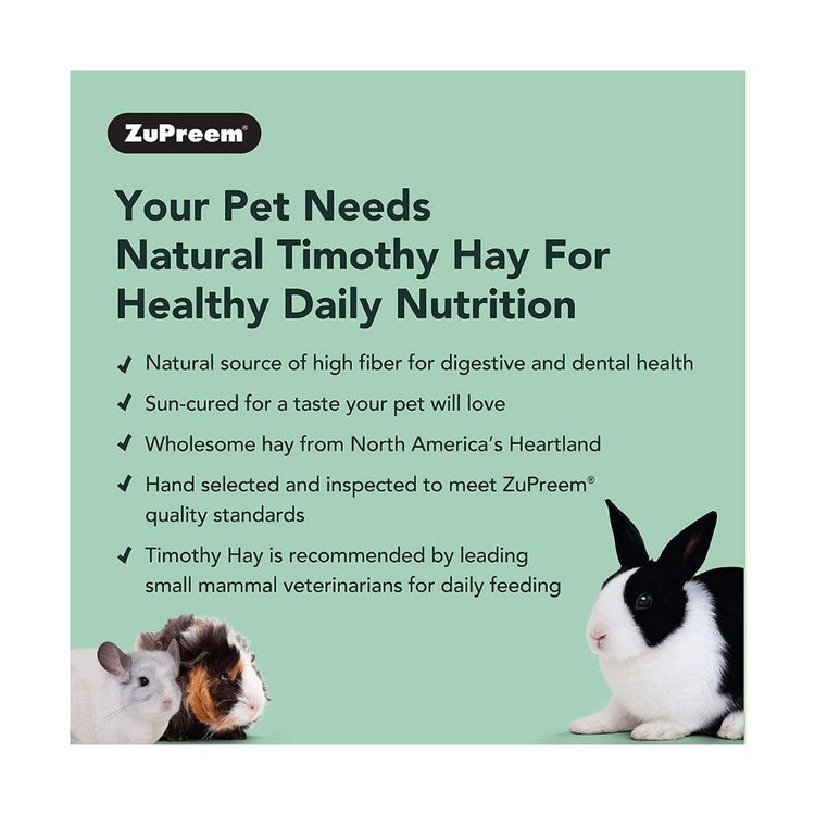 Zupreem Natural Timothy Hay For Small Pets - Rabbits, Guinea Pigs & Hamsters
