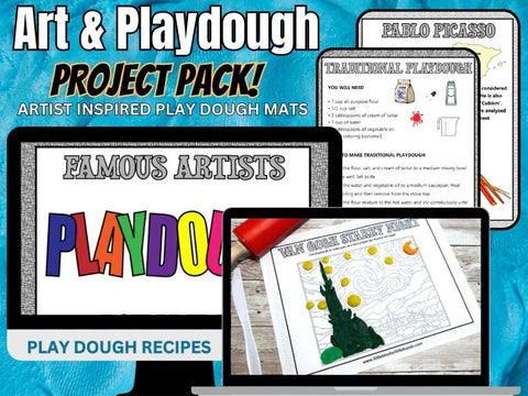 Art and Playdough Pack (Activity Mats & Recipes) – Little Bins for