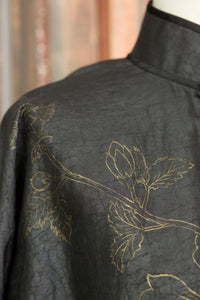 Women’s Gambiered Silk Jacket w/ Hand Painting