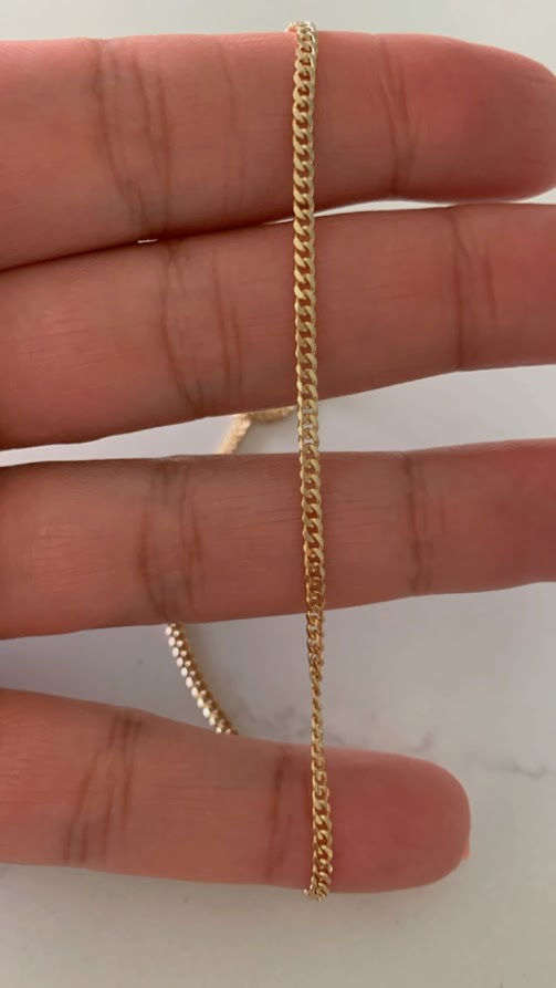 2.2MM 14K Gold SOLID Miami Cuban Link Chain | 14K Gold Curb Link Chain | Layering Gold Chain | SOLID GOLD