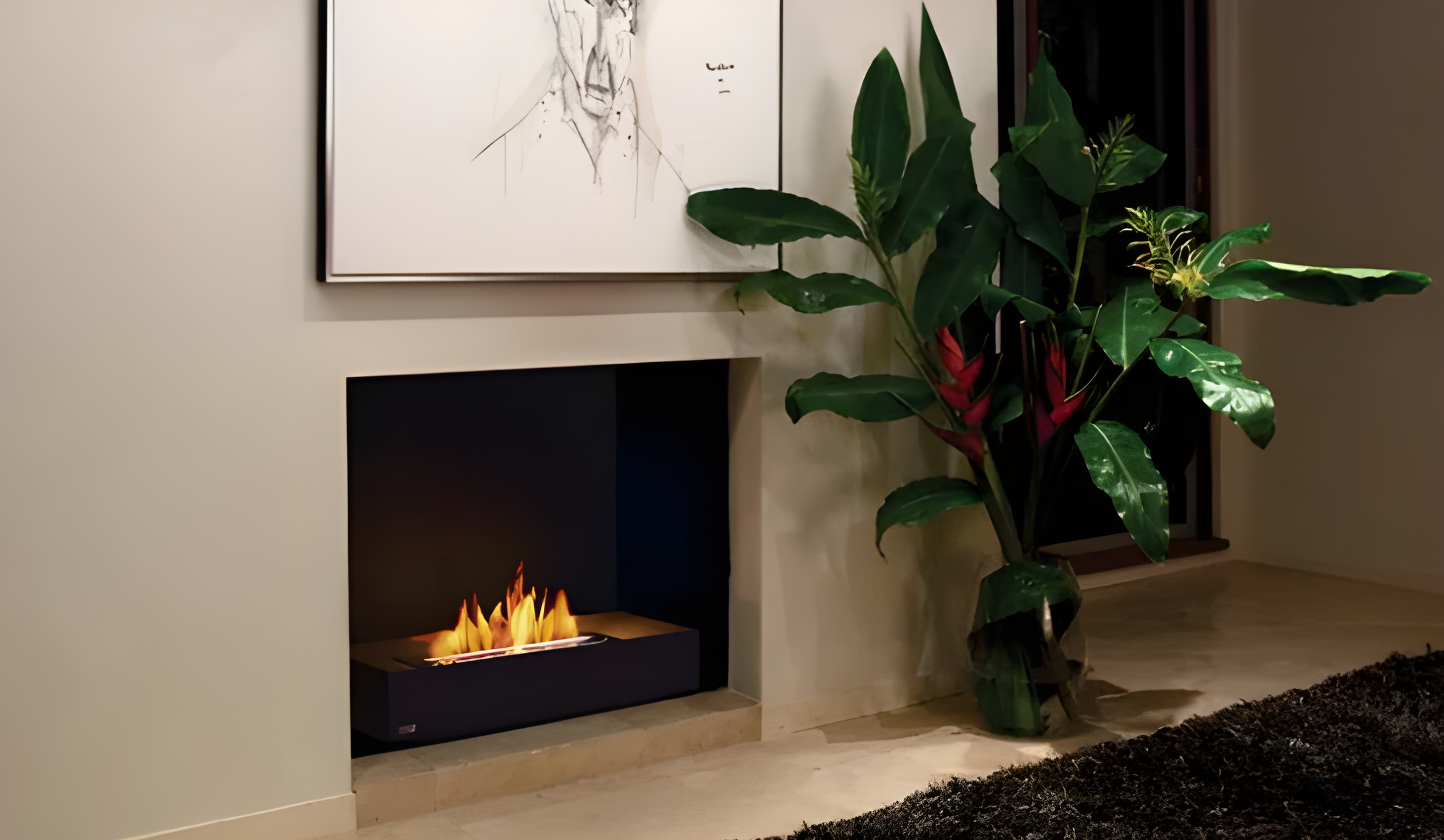 EcoSmart Fire Grate 30" Ethanol Fireplace Insert by Mad Design Group