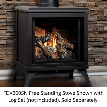 EMPIRE 28 Medium Steel Spirit Direct Vent Gas Stove - 26500 BTU – US  Fireplace Store