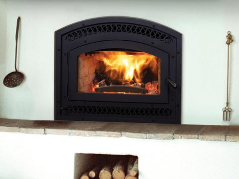 Superior 42 Wood-Burning Louvered Fireplace - White Stacked Refractory  Panels - WCT2042WSI