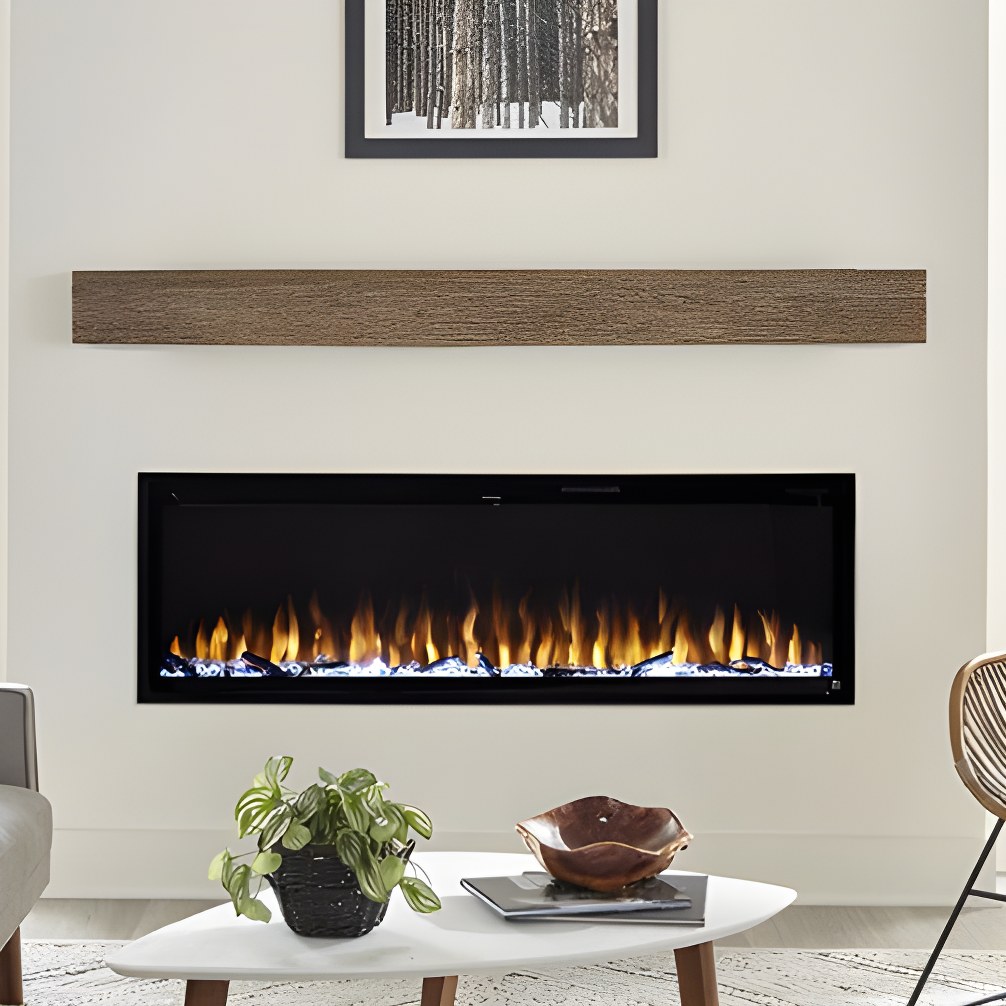Touchstone Sideline Elite Smart 60 WiFi-Enabled Recessed Electric Fireplace (AlexaGoogle Compatible)