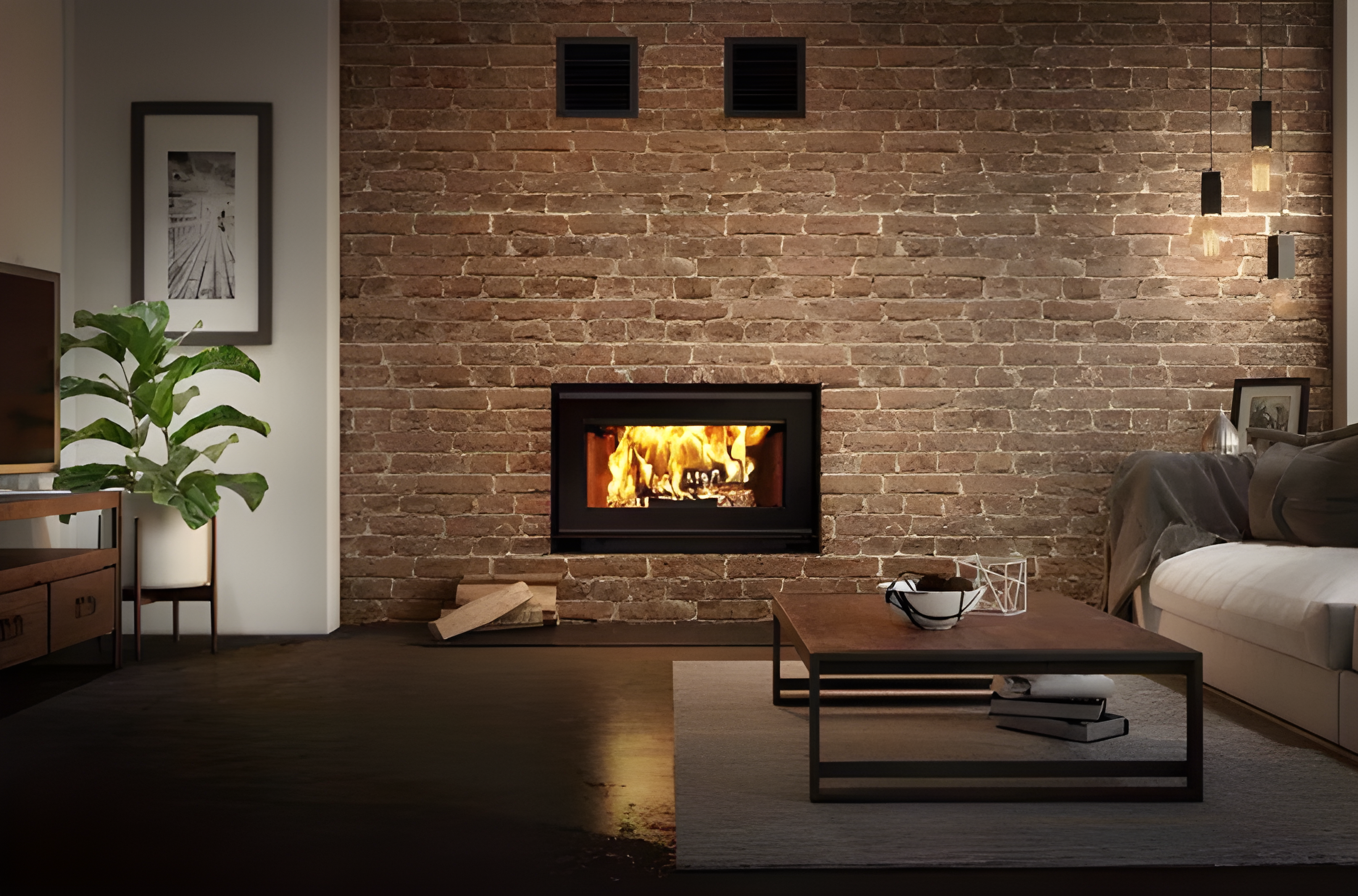Valcourt Mundo II High-Efficiency Wood Fireplace