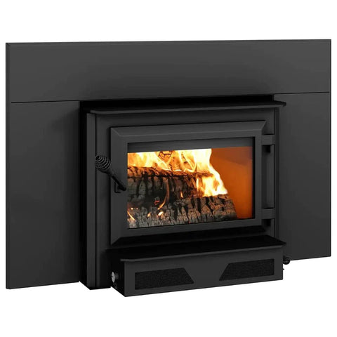 Non-catalytic medium size wood fireplace insert