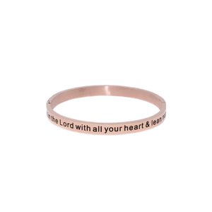 Women's Rose Gold 'ABOVE ALL ELSE' Heart charm bracelet – Forever Truth