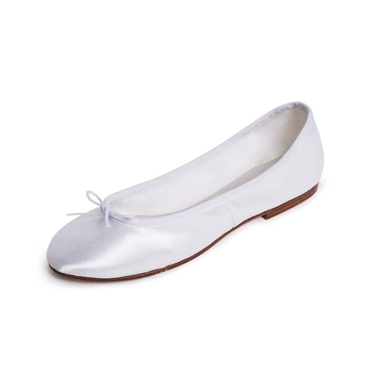 ladies white ballet flats