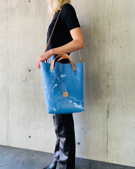 Navy blue Sailor tote bag. Felt tote bag. Wool hand felted bag with screen  printed canvas.