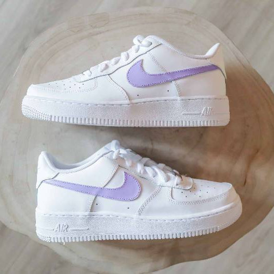 colored swoosh air force 1